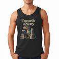 Women's Unearth A Story Dinosaur Reading a Library Book Men Tank Top