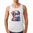 Adorable Book Lover Bulldog With Reading Glasses Cute Raglan Baseball Tee Men Tank Top Adorable Book Lover Bulldog With Reading Glasses Cute Raglan Baseball Tee Men Tank Top