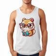 Adorable Book Lover Chipmunk With Reading Glasses Cute Premium Men Tank Top
