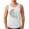 Astronaut Reading Book To Alien Moon Space Women Kids Men Premium Tri-Blend Men Tank Top