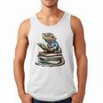 Bearded Dragon Reading Books Matching Bookworm Librarian Men Tank Top