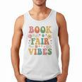 Book Fair Vibes Groovy Retro School Reading Nostalgic Men Tank Top