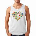 Book Lover Librarian Books Heart Valentine Men Tank Top