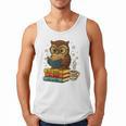 Book Lover Owl Reading Bookish Library Read Books Be Kind Men Tank Top