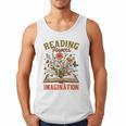 Book Lover Reading Bookish Floral Reading Powers Imagination Men Tank Top