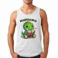 Book Lover Reading Dinosaur Readosaurus Library Men Tank Top