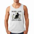 Books Cats Life Is Sweet Cat Book Lover Men Women Teen Men Tank Top