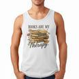 Books Are My Therapy Vintage Book Lover Daisy Art Men Tank Top
