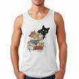 Cat And Books Flowers Reading Club Cat Lover Bookworm Men Tank Top Cat And Books Flowers Reading Club Cat Lover Bookworm Men Tank Top