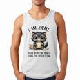 Cat Glasses Coffe Books I Am Awake Please Respect My Privacy Men Tank Top