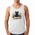 Cat Shirts For Women Book Lover Shirt Cute Cat And Book Premium Tri-Blend Men Tank Top