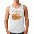 Cats Books And Coffee Heart Cozy Cat Lover Bookworm Readers Men Tank Top