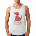 Clifford The Big Red Dog Pink Text With Bow Illustrated Book Men Tank Top
