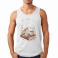 Coffee Cats & Books Cute Cat Book Lover Reading Men Tank Top