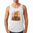 Cute Autumn Gnome Reading Pumpkin Book Lover Men Tank Top
