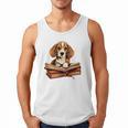 Cute Dog Beagle Reading Book Men Tank Top