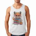 Cute Fox Read More Be Kind Stay Weird Reader Geek Book Lover Men Tank Top