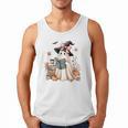 Cute Ghost Reading Book Librarian Book Lover Men Tank Top