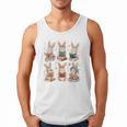 Cute Teacher Bunny Rabbit Reading Easter Bunnies Book Lovers Men Tank Top