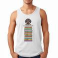 Cute Wiener Dog Dachshund Reading On Pile Of Books Men Tank Top Cute Wiener Dog Dachshund Reading On Pile Of Books Men Tank Top