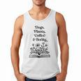 Dogs Plants Coffee Books Book Lover Dog Lover Reading Men Tank Top