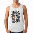 Easily Distracted By Cats And Books Lovers Reading Men Tank Top Easily Distracted By Cats And Books Lovers Reading Men Tank Top