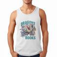 Easily Distracted By Dragons And Books Bookworm Men Tank Top