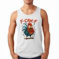 F-Caw-F Rooster F Awk F Chicken Coffee Romance Books Lover Men Tank Top