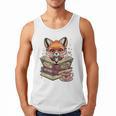 Fox Read Books Be Kind Stay Weird Reader Cute Nerd Bookworm Men Tank Top