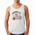 Ghost Reading Halloween Women Teacher Book Lover Men Tank Top