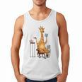 Giraffe Reading Tea Books Coffee Book Lover Graphic Men Tank Top