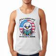 A Good Day To Read a Book Reading Eagle With American Flag Men Tank Top