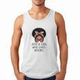 Just a Girl Who Loves Books Messy Bun Black Women Reading Men Tank Top