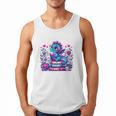 Just A Girl Who Loves Dragons And Books Cute Dragon Reading Premium Tri-Blend Men Tank Top