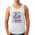 Just A Girl Who Loves Dragons And Books Lover Reading Book Men Tank Top