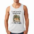 I Just Want To Read Books And Pet Cats Cat Lover Men Tank Top