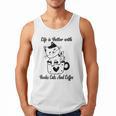 Life Is Better With Books Cats And Coffee Shirt Men Tank Top