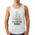 Live Laugh & Love Books Reading Butterfly Book Lover Bookish Premium Men Tank Top