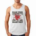 Read Your Heart Out Teacher Valentines Book Lover Men Tank Top