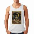 The Reader Tarot Card Book Lover Skeleton Art Goth Style Men Tank Top