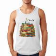 Reading Books Librarian Reader Nerd I'm Ok Teacher School Men Tank Top