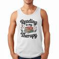 Reading Is My Therapy Book Lover Bookworm Men Tank Top