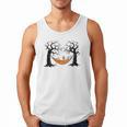 Skeleton Reading Book In Hammock Halloween Reader Men Tank Top