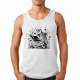 Skeleton Skull Halloween Book Reading Books Lover Teacher Men Tank Top