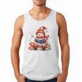 Snowman Reading Books Lovers Christmas Librarian Bookworm Men Tank Top