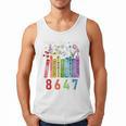 Subtle Floral Foxglove Daisy Tulip Book Lover Men Tank Top