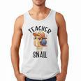 Teacher Snail With Glasses On Books Cute Pre-K Kindergarten Men Tank Top