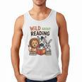 Wild About Reading Zoo Animals For Bookworm Book Reader Men Tank Top Wild About Reading Zoo Animals For Bookworm Book Reader Men Tank Top