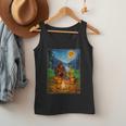 Bigfoot And Alien Reading Books Campfire Halloween Men Tank Top