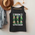 Book Leprechaun St Patrick's Day Library Librarian Reading Men Tank Top Book Leprechaun St Patrick's Day Library Librarian Reading Men Tank Top